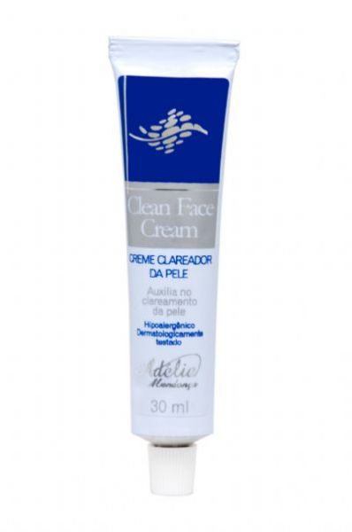 Clean Face Cream 30ml - Creme Clareador da Pele